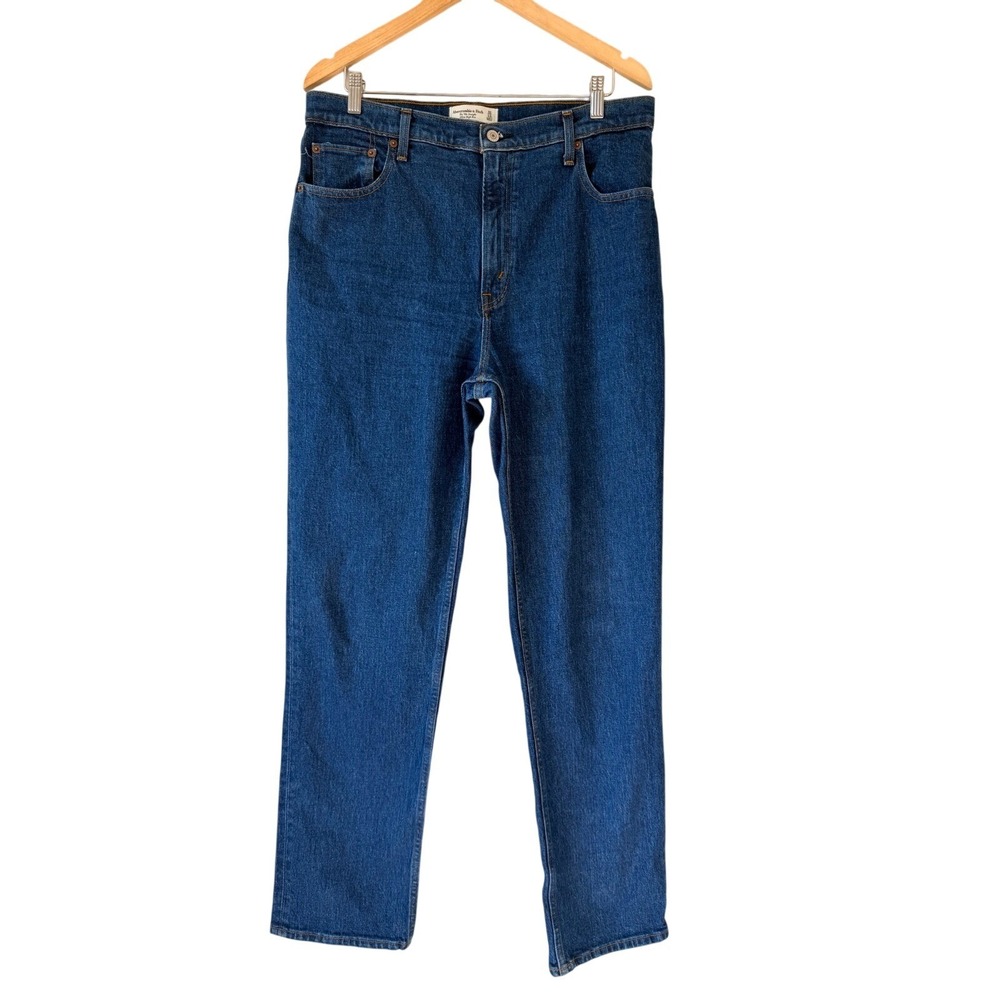 Abercrombie & Fitch The 90s Straight Jeans 31 12L Dark Wash Ultra High Rise